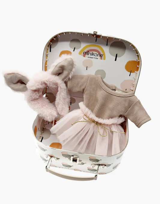 Minikane leles drabuziu Rabbit komplektas rubai lelems aksesuarai lelems