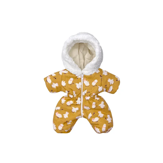 Minikane leles kombinezonas Little Chick rubai lelems aksesuarai lelems