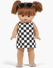 Įkelti vaizdą į galerijos rodinį, Minikane leles suknele X Delage languota juoda balta rubai lelems aksesuarai lelems with doll
