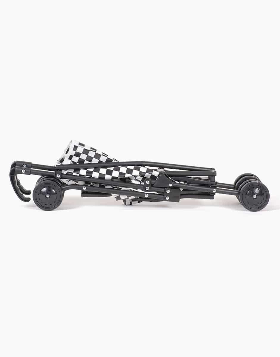 Minikane leliu vezimelis X Delage White Black rubai lelems aksesuarai lelems folded