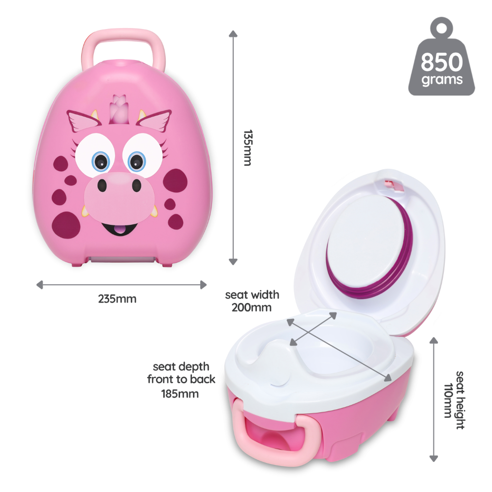 My Carry Potty Rozinis drakonas kelioninis naktipuodis vaikams specifikacija