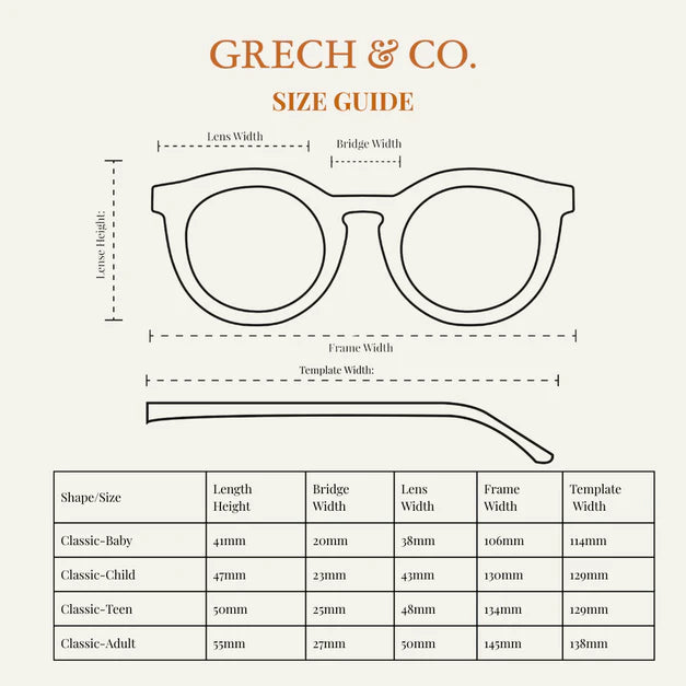 Grech&Co vaikiški akiniai nuo saulės Sunset Gingham lankstūs