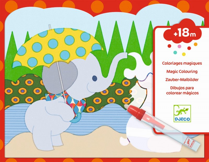 Spalvinimas vandeniu Djeco Pasleptas Lauke uzduotys vaikams