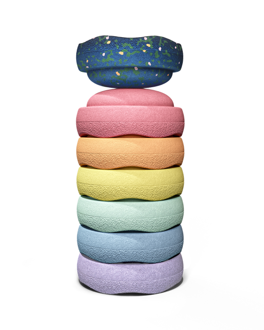 Stapelstein Mini Spring Special Rainbow Pastel rinkinukas