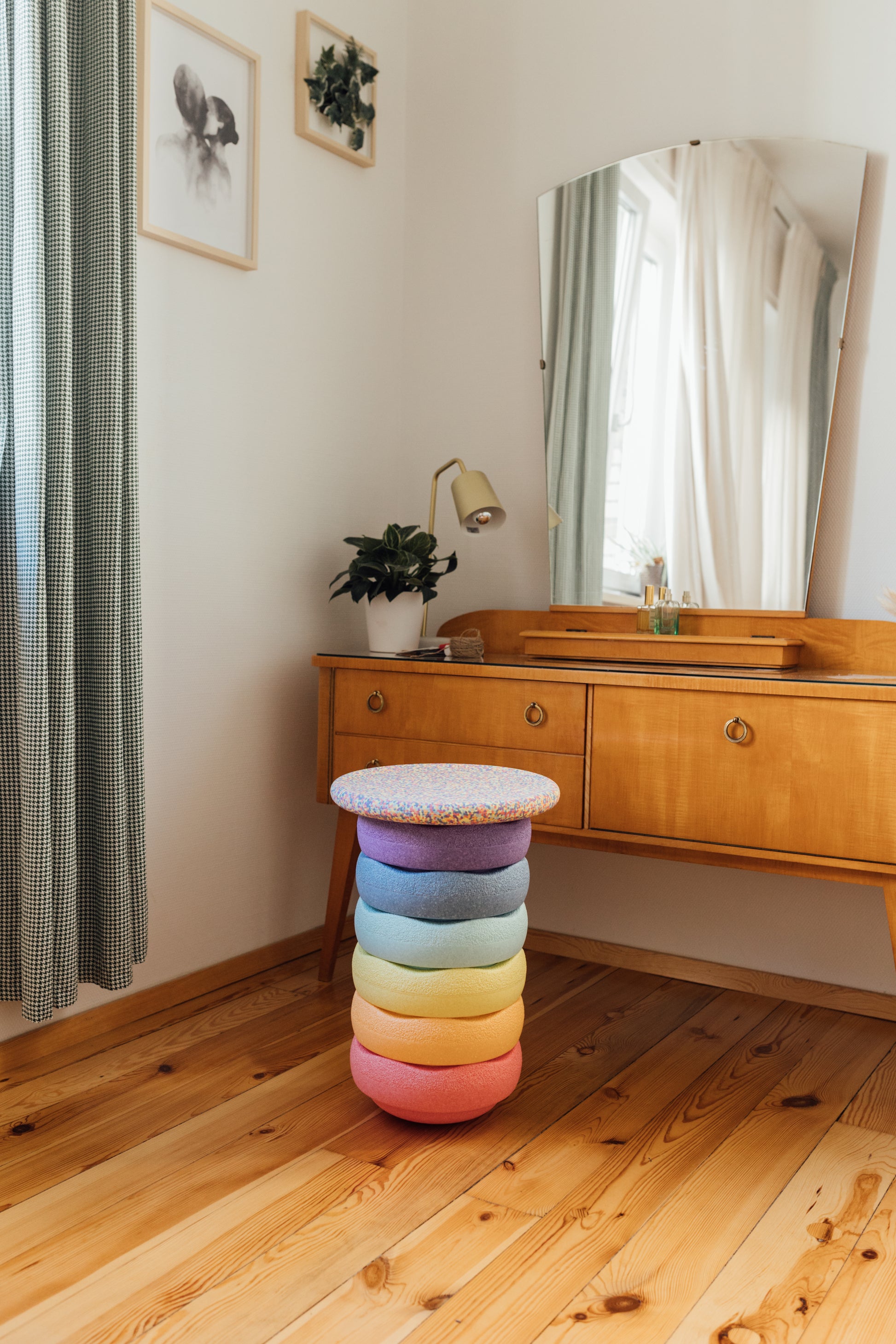Stapelstein Rainbow Set pastel balansavimo laipteliai Stacked