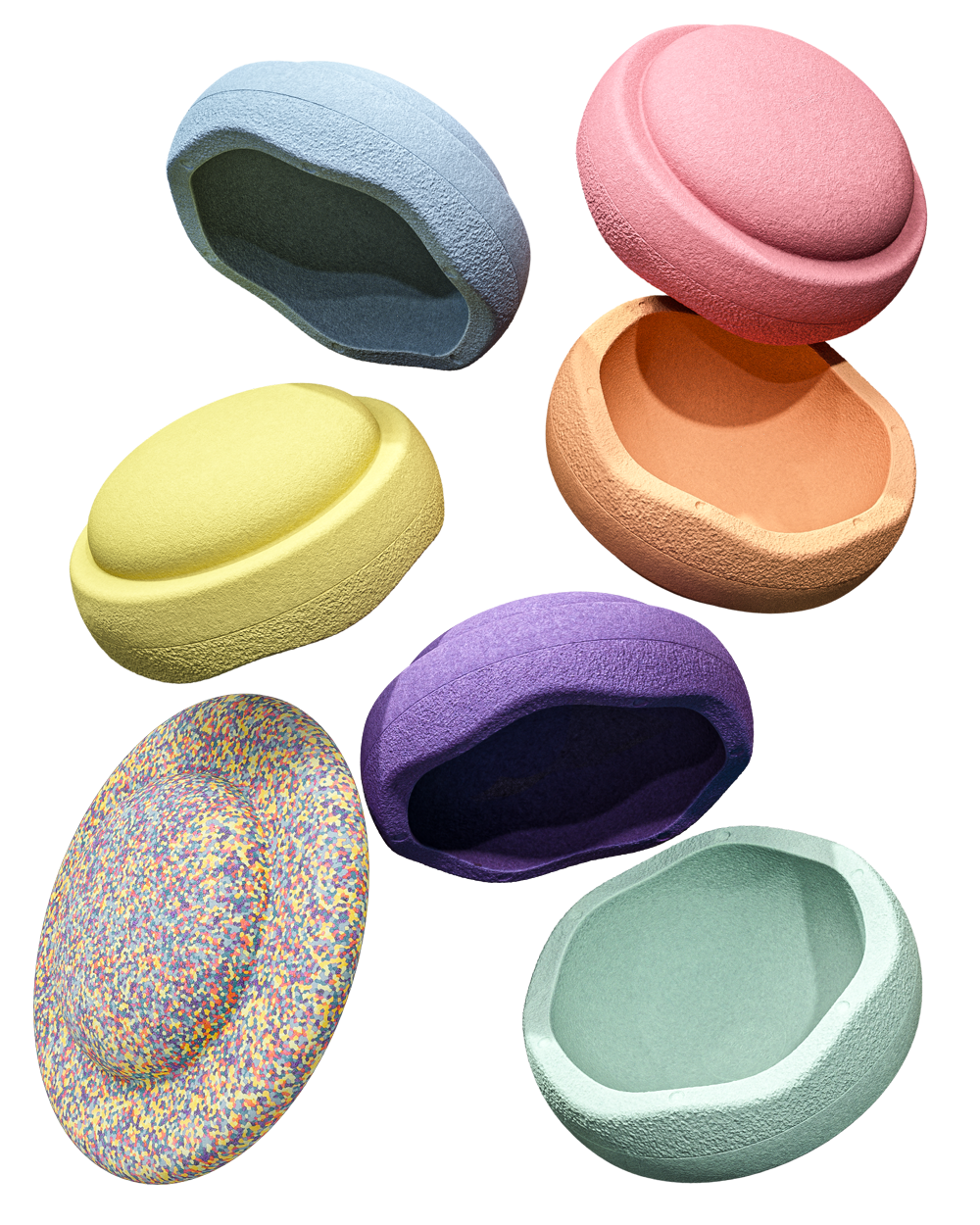 Stapelstein Rainbow Set pastel balansavimo laipteliai dismantled