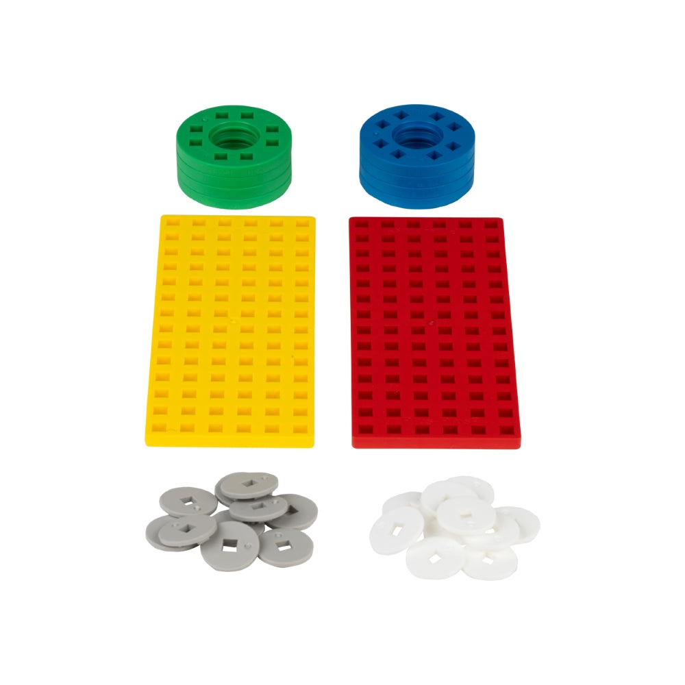plus plus konstruktorius aksesuaru rinkinys edukaciniai zaislai raudonas ir geltonas parts toys