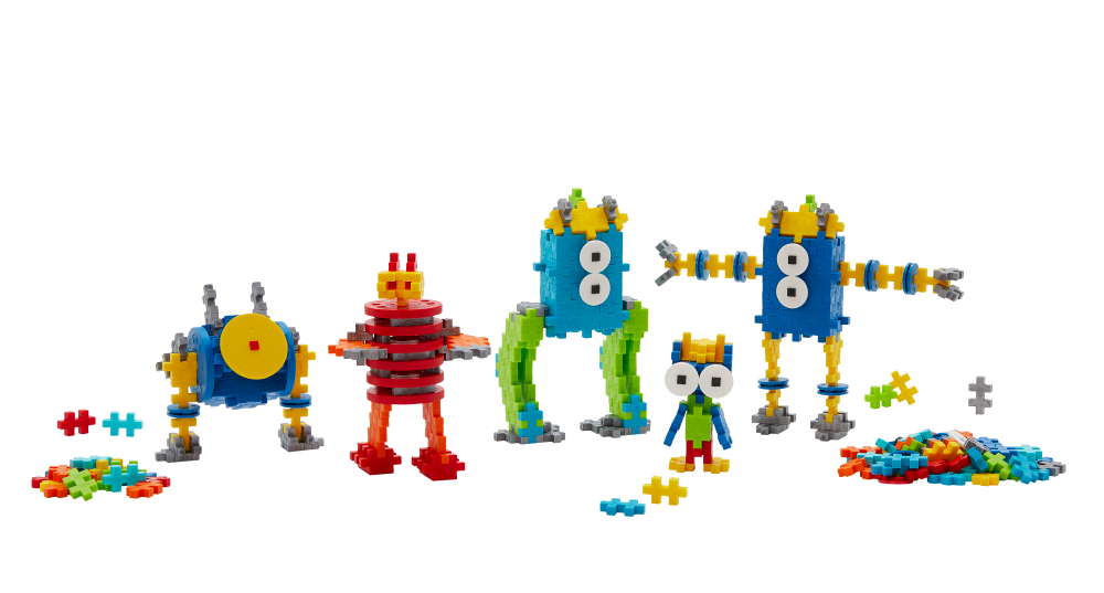 plus plus konstruktorius mokausi statyti robotus 250 detaliu edukaciniai zaislai lavinamieji zaislai sample figures