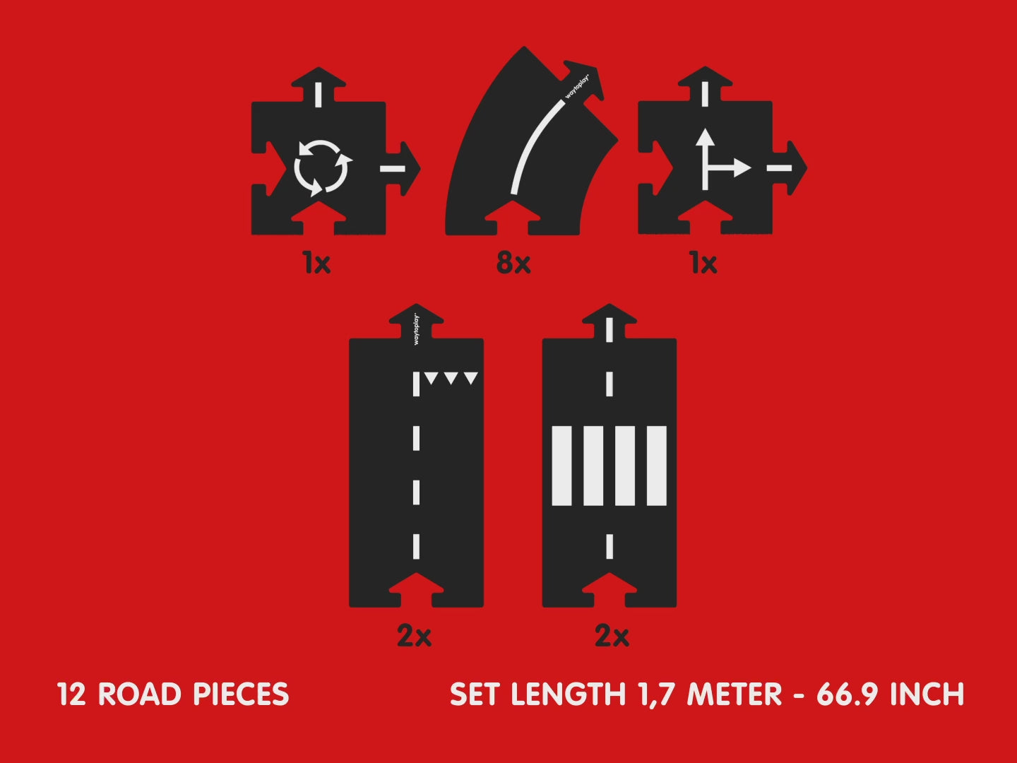 WayToPlay Ringroad masinu trasa automobiliu trasa vaikams lavinamieji zaislai