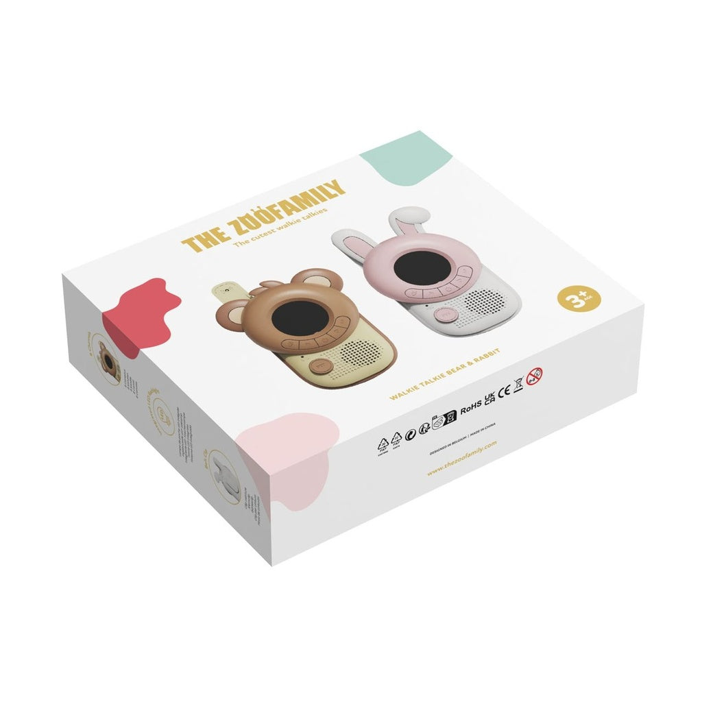 zoofamily_walkie_talkie_rabbit_bear_racijos_vaikams kids playing