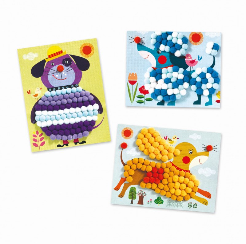 Kurybinis rinkinys Djeco Paglostyk suniuka uzduotys vaikams kids craft 