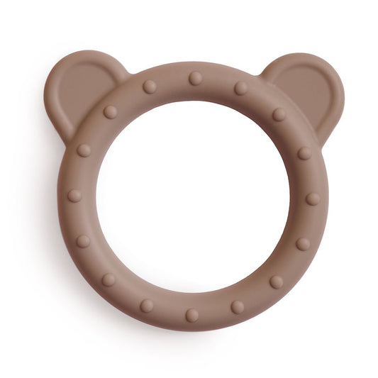 Mushie Silikoninis kramtukas Bear Natural