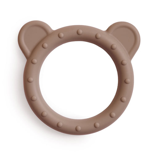 Mushie Silikoninis kramtukas Bear Natural