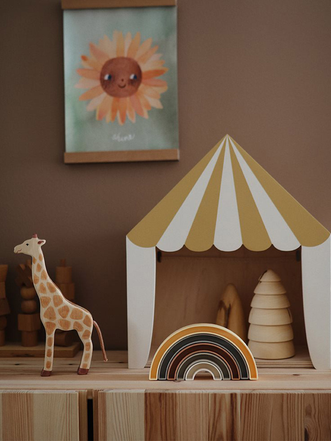 Mushie Vaivorykste delione Hillside lavinamieji zaislai set