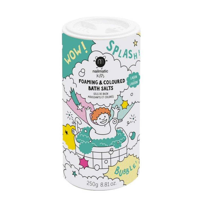 Nailmatic Kids Green putojanti vonios druska higienos priemones vaikams