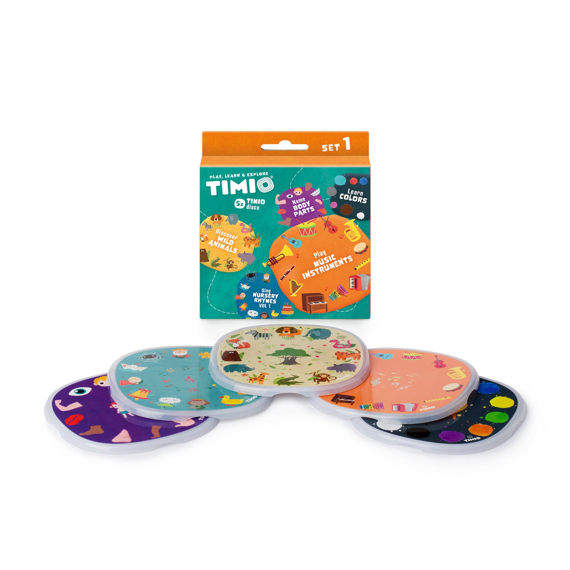 TIMIO muzikos grotuvo vaikams disku rinkinys 1 edukaciniai interaktyvus zaislai lavinamieji zaislai full set