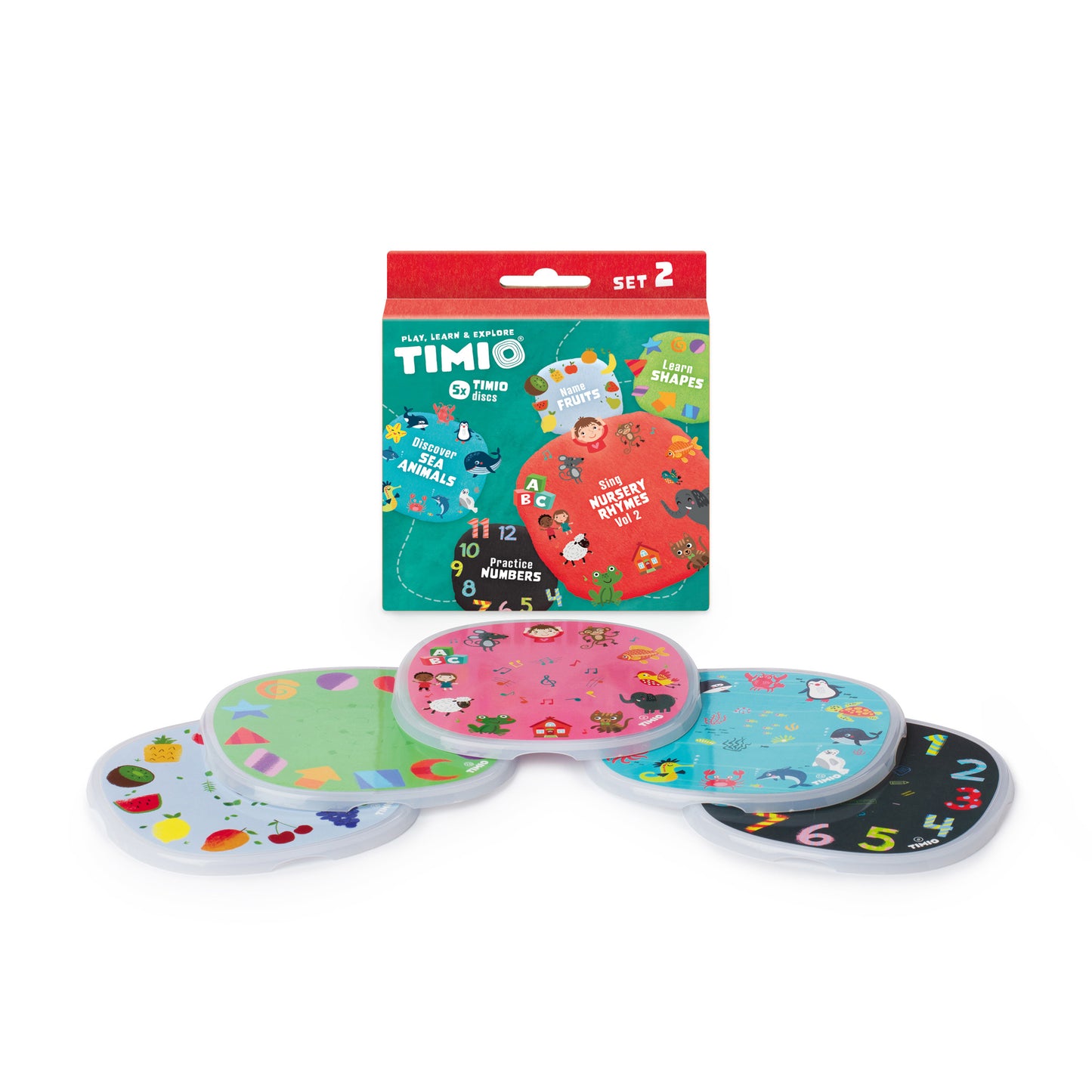 TIMIO muzikos grotuvo vaikams disku rinkinys 2 edukaciniai interaktyvus zaislai lavinamieji zaislai full set
