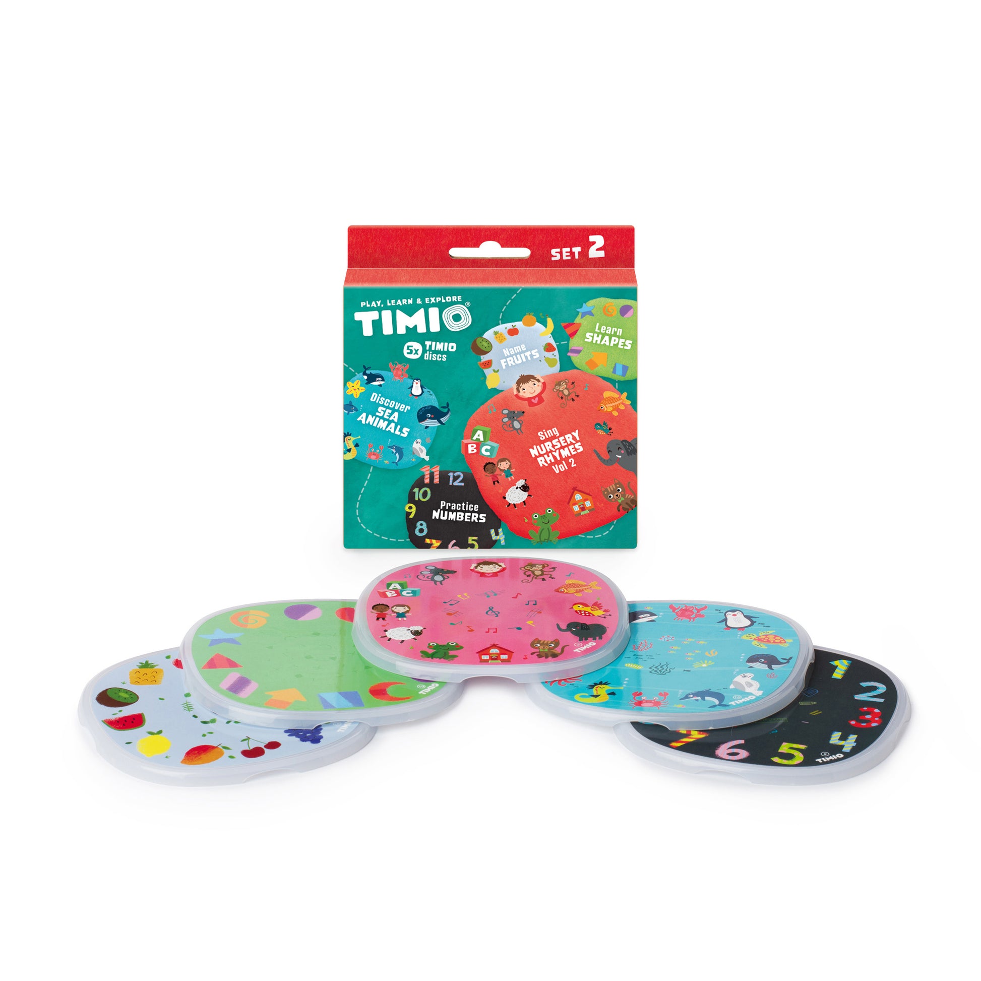 TIMIO muzikos grotuvo vaikams disku rinkinys 2 edukaciniai interaktyvus zaislai lavinamieji zaislai full set