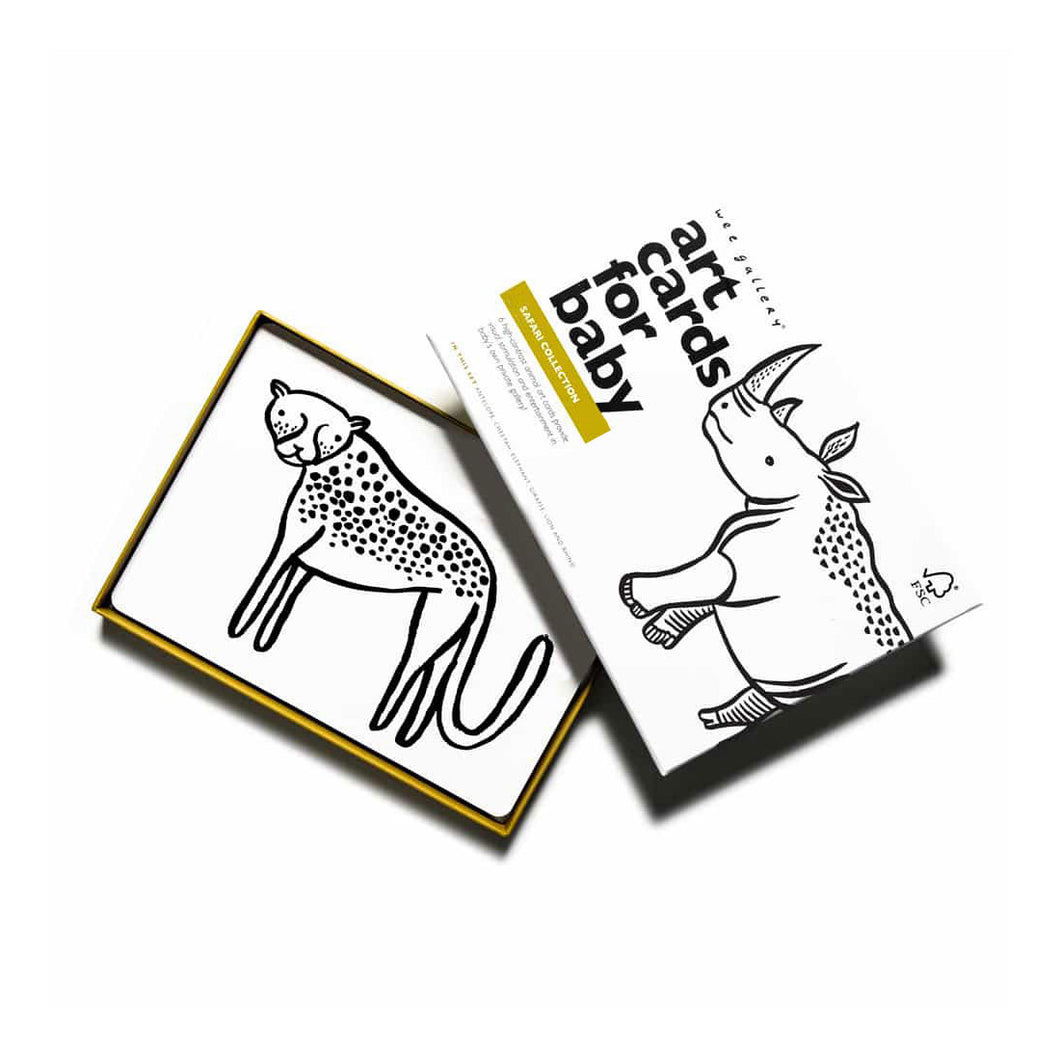 WG Art lavinamosios kortelės juoda balta Safari
